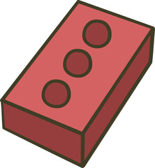 Naklejka premium 빨간벽돌