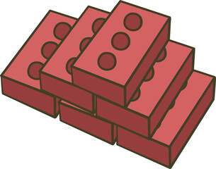 Naklejka premium 빨간벽돌