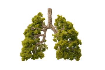 Lungs depicted as a tree