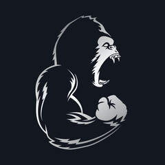 gorilla vector abstract modern logo