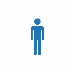 Simple male toilet icon used as a sign to mark the men&rsquo;s restroom entrance. Clear gender indicator and guide for visitors to find the correct toilet. Perfect for posters, books, or online articles