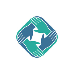 hands vector abstract modern logo