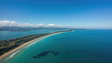 Obraz premium Top-down perspective of a striking coastal landscape