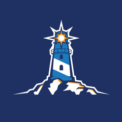 lighthouse vector abstract modern logo