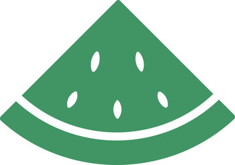 Flat style watermelon icon in green color.