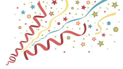 Colorful Confetti And Streamers Celebrating A Joyful Event Or Occasion