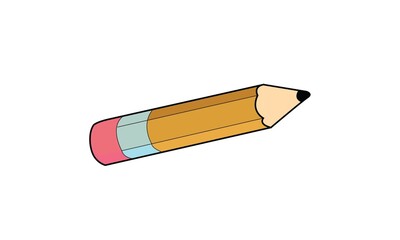 Illustrative pencil with eraser ready for creative projects and educational designs now download and inspire