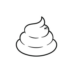 Editable pets poop vector icon modern template, pup sign symbol