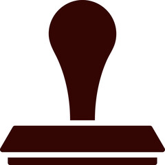 Flat style stamp icon in brown color.