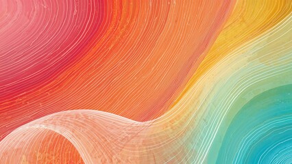 Dynamic multicolored wave patterns background suited for announcements. Professional pamphlet, framework, screen concept