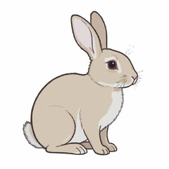 Fototapeta premium rabbit on white background