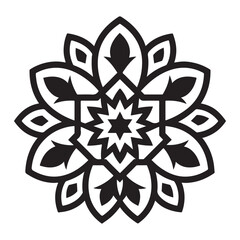 Islamic rosette tile radial symmetry vector