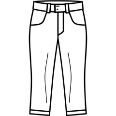 Slim fit chinos with front pockets and belt detail