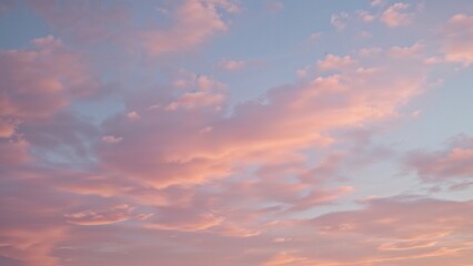 Fototapeta premium Detailed image showcasing pastel pink and blue clouds against a natural backdrop.