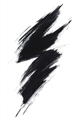 Obraz premium Brush stroke black shape art.