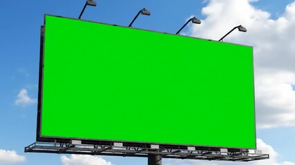 Billboard with Sky Background and Alpha Matte. generated with ai