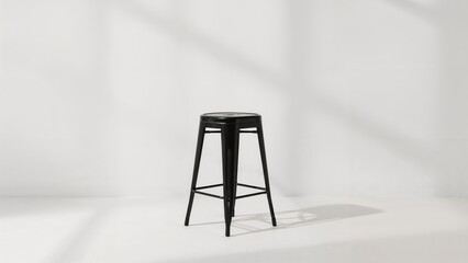 Naklejka premium An image showing a dark-colored metal seat