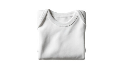 Folded white t-shirt on a black background. Perfect for casual wear or fashion showcasing.