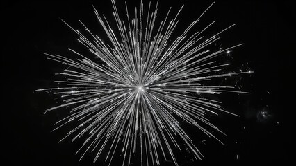 Obraz premium Abstract Firework Pattern in Grayscale