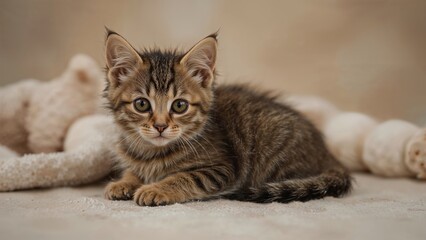 Obraz premium Endearing Portrait of a Tabby Feline