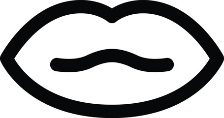Minimal Lip Line Drawing Illustration