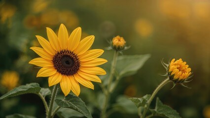 Fototapeta premium Close-up shot of a sunflower in full bloom