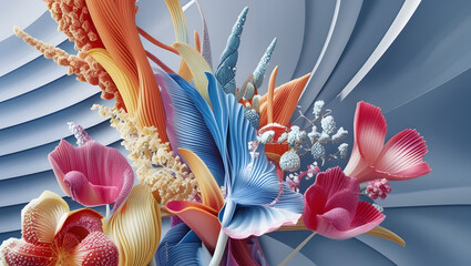 High definition, commercially valuable, expertly composed digital floral wallpaper images, featuring stunning and visually appealing designs, with vibrant colors, intricate details, and a harmonious b