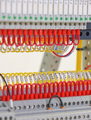 Connecting the electrical module using copper electrical insulated wires. 
