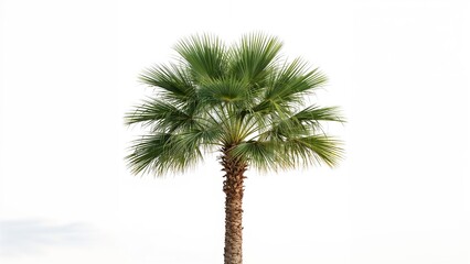 Standalone Asian Palmyra, Toddy, and Sugar Palm Against a White Backdrop