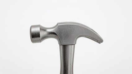 A Hammer Displayed Alone on a White Canvas
