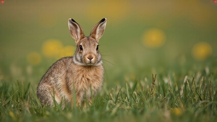Fototapeta premium Newborn European Lepus europaeus hare