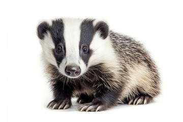 Obraz premium Badger wildlife animal white.