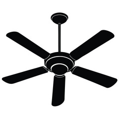 Obraz premium Interior designer element isolated ceiling fan on white background