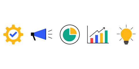 Set of Minimalist Business Icon