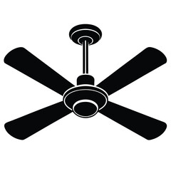 Obraz premium Interior designer element isolated ceiling fan on white background