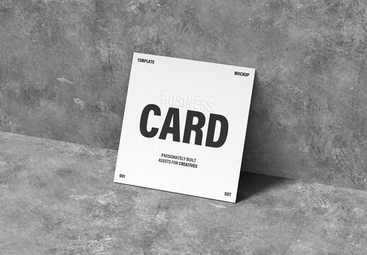 Square Business Card Mockup