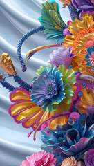 High definition, commercially valuable, expertly composed digital floral wallpaper images, featuring stunning and visually appealing designs, with vibrant colors, intricate details, and a harmonious b