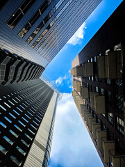 Modern Architecture Sky Framing Between Skyscrapers