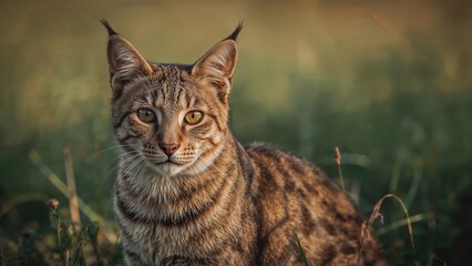 Naklejka premium Exploring the African Wildcat Species: Felis Silvestris Lybica