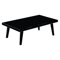 Interior designer element isolated coffee table on white background