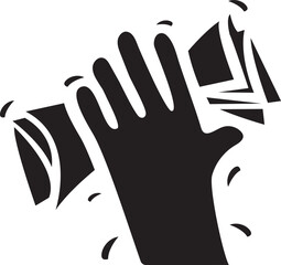 Graduates hold a diploma of graduation in their hands and raise it up. Illustration modern in flat style