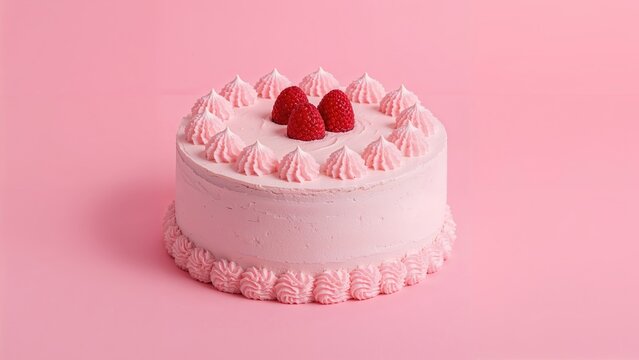 Sweet and delightful pink dessert ideal for birthdays or love-themed events