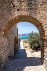 The Cesme Castle view in Turkey