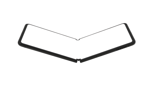 Foldable smartphone mockup showcasing modern technology and design - Powered by Adobe