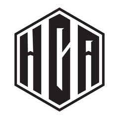 HCA letter design. HCA letter technology logo design. HCA Monogram logo design for entrepreneur.