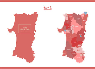 秋田県のマップ	