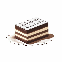 French Pave au Chocolat Vector