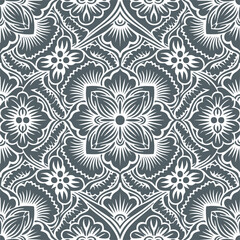 Ornement décoratif Motif floral abstrait Etoile Fleur de style Papier Peint