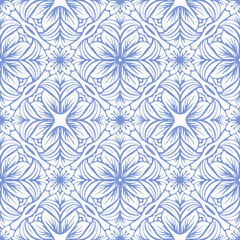 Ornement décoratif Motif floral abstrait Etoile Fleur de style Papier Peint