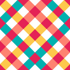 Checkered plaid seamless pattern background.